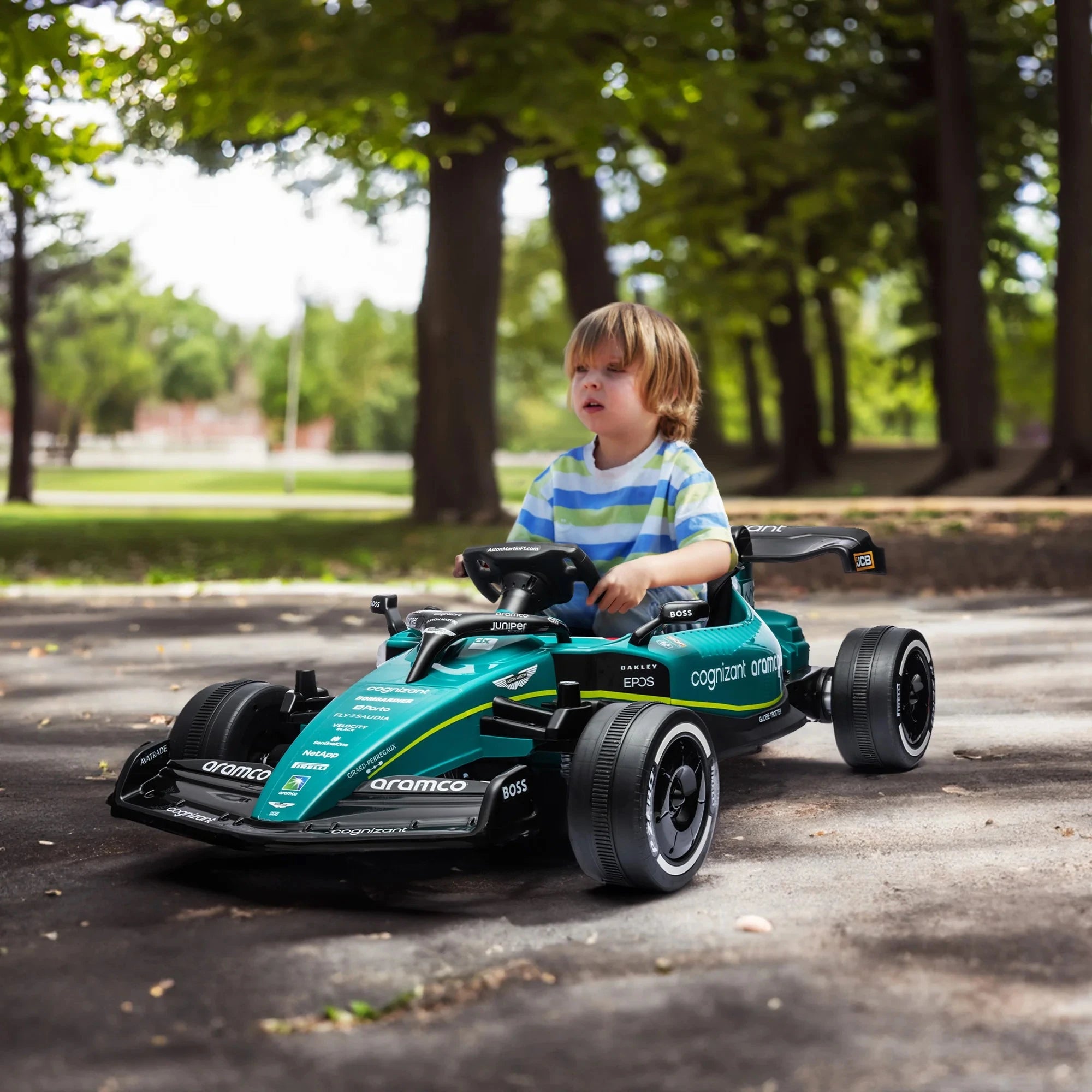 New 2024 F1 Aston Martin 24v ride on car