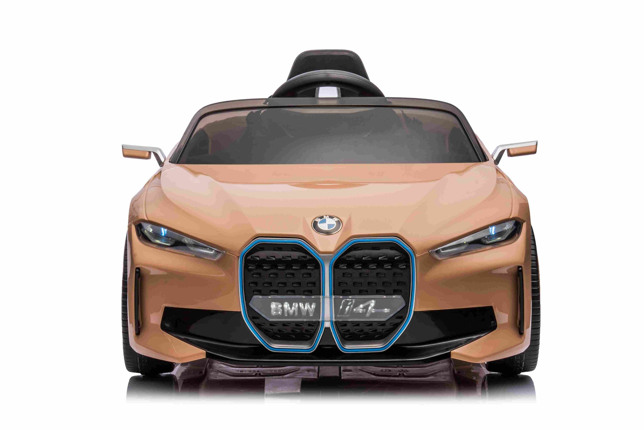 Licensed BMW I4 12V Kids Ride On Car Champagne