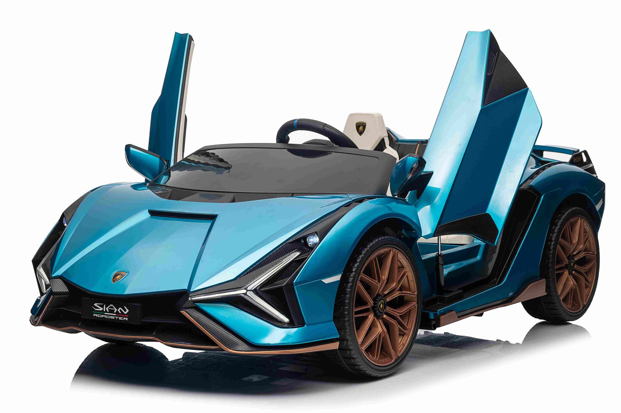 Lamborghini Sian 24v 4wd 2 seater ride on car Met Blue