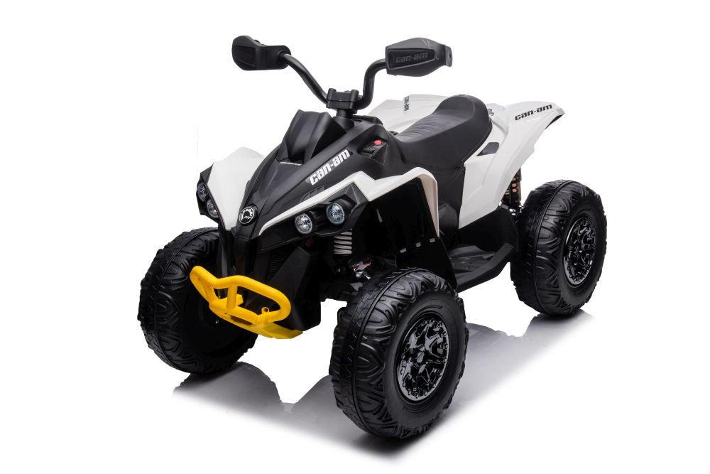 24v Can Am 4WD Kids ride on Quad bike - White