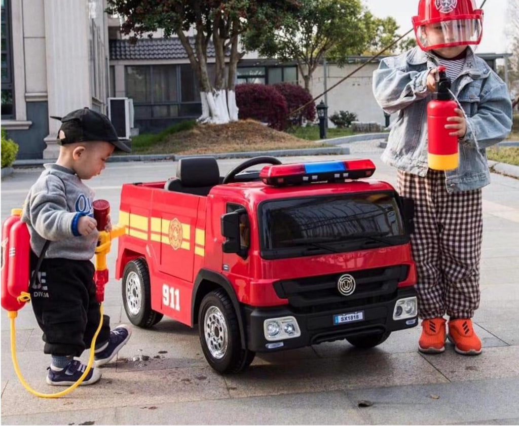 Kids electric 2024 fire engine