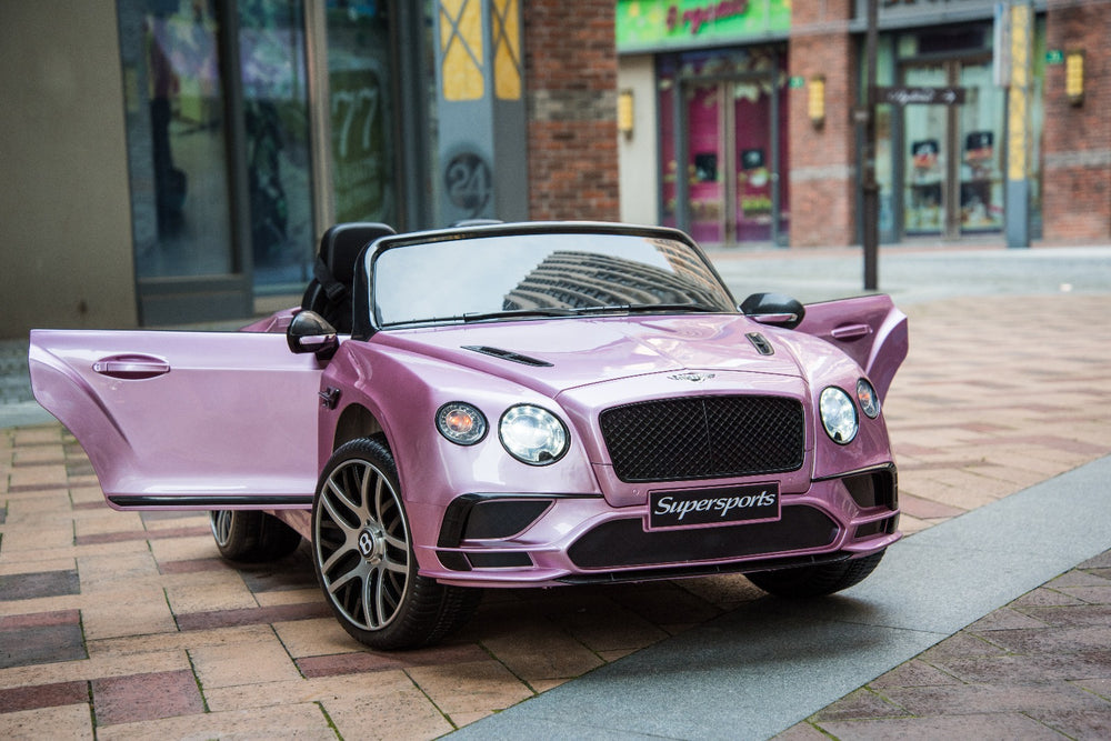 Licensed Bentley Supersport 12v ride on car - Metallic Pink